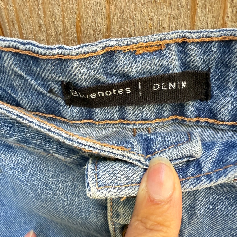 Bluenotes Light Blue Button-Front Denim Mini Skirt - Picture 2 of 4